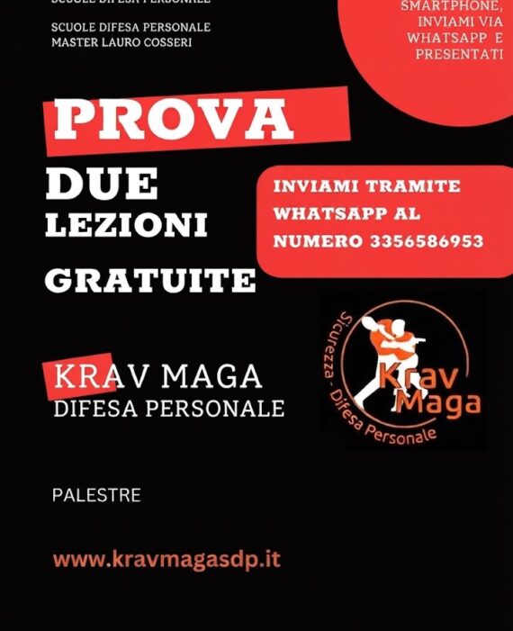 locandina prova Krav Maga due lezioni